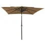 Sombrilla de 3 niveles con poste de aluminio gris taupé 2,5x2,5 m de vidaXL, Sombrillas - Ref: Foro24-313839, Precio: 80,63 €...