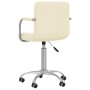 Silla de comedor giratoria tela color crema de , Sillas de comedor - Ref: Foro24-3087971, Precio: 90,57 €, Descuento: %