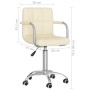 Silla de comedor giratoria tela color crema de , Sillas de comedor - Ref: Foro24-3087971, Precio: 90,57 €, Descuento: %