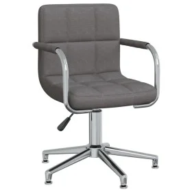 Silla de comedor giratoria tela gris oscuro de , Sillas de comedor - Ref: Foro24-3088063, Precio: 105,54 €, Descuento: %