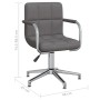 Silla de comedor giratoria tela gris oscuro de , Sillas de comedor - Ref: Foro24-3088063, Precio: 105,85 €, Descuento: %