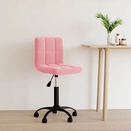 Silla de oficina giratoria de terciopelo rosa de , Sillas de oficina - Ref: Foro24-334361, Precio: 91,96 €, Descuento: %
