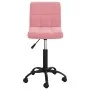 Silla de oficina giratoria de terciopelo rosa de , Sillas de oficina - Ref: Foro24-334361, Precio: 91,96 €, Descuento: %