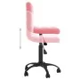 Silla de oficina giratoria de terciopelo rosa de , Sillas de oficina - Ref: Foro24-334361, Precio: 91,96 €, Descuento: %