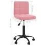 Silla de oficina giratoria de terciopelo rosa de , Sillas de oficina - Ref: Foro24-334361, Precio: 91,96 €, Descuento: %