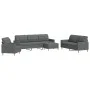 Juego de sofás con reposapiés 4 piezas tela gris oscuro de , Sofás - Ref: Foro24-3278296, Precio: 637,46 €, Descuento: %