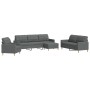Juego de sofás con reposapiés 4 piezas tela gris oscuro de , Sofás - Ref: Foro24-3278296, Precio: 679,89 €, Descuento: %