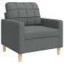 Juego de sofás con reposapiés 4 piezas tela gris oscuro de , Sofás - Ref: Foro24-3278296, Precio: 637,46 €, Descuento: %