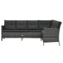 Set de muebles de jardín 4 pzas y cojines ratán sintético gris de , Conjuntos de jardín - Ref: Foro24-48143, Precio: 778,86 €...