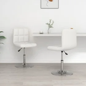 Sillas de comedor 2 unidades cuero sintético blanco de , Sillas de comedor - Ref: Foro24-334179, Precio: 120,71 €, Descuento: %