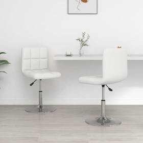 Sillas de comedor 2 unidades cuero sintético blanco de , Sillas de comedor - Ref: Foro24-334179, Precio: 122,91 €, Descuento: %