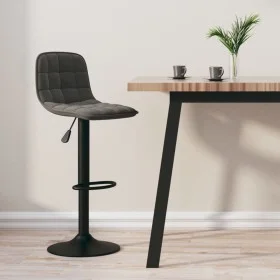 Dark gray velvet kitchen stool by , Kitchen stools - Ref: Foro24-333981, Price: 75,58 €, Discount: %