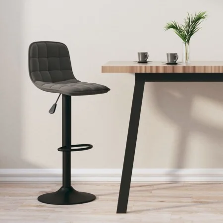 Dark gray velvet kitchen stool by , Kitchen stools - Ref: Foro24-333981, Price: 75,58 €, Discount: %
