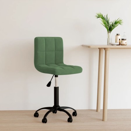 Silla de oficina giratoria de terciopelo verde oscuro de , Sillas de oficina - Ref: Foro24-334359, Precio: 88,39 €, Descuento: %