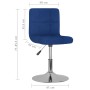 Silla de comedor giratoria tela azul de , Sillas de comedor - Ref: Foro24-3087472, Precio: 74,87 €, Descuento: %