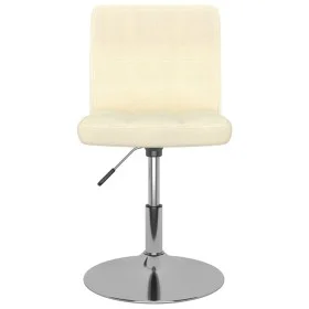 Silla de comedor giratoria tela color crema de , Sillas de comedor - Ref: Foro24-3087470, Precio: 76,35 €, Descuento: %