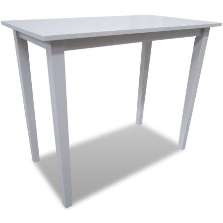 Mesa alta de madera blanca de vidaXL, Mesas de cocina y de comedor - Ref: Foro24-241701, Precio: 124,96 €, Descuento: %