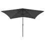 Sombrilla con LED y poste de acero gris antracita 2x3 m de vidaXL, Sombrillas - Ref: Foro24-313788, Precio: 76,13 €, Descuent...
