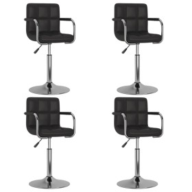 Sillas de comedor giratorias 4 unidades cuero sintético negro de , Sillas de comedor - Ref: Foro24-3087887, Precio: 246,37 €,...