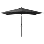 Sombrilla con LED y poste de acero gris antracita 2x3 m de vidaXL, Sombrillas - Ref: Foro24-313788, Precio: 75,46 €, Descuent...