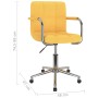 Silla de comedor giratoria de tela amarilla mostaza de , Sillas de comedor - Ref: Foro24-3088162, Precio: 114,09 €, Descuento: %