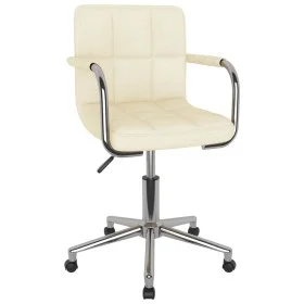 Silla de comedor giratoria tela color crema de , Sillas de comedor - Ref: Foro24-3088157, Precio: 104,57 €, Descuento: %