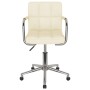 Silla de comedor giratoria tela color crema de , Sillas de comedor - Ref: Foro24-3088157, Precio: 106,53 €, Descuento: %