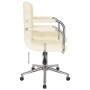 Silla de comedor giratoria tela color crema de , Sillas de comedor - Ref: Foro24-3088157, Precio: 106,53 €, Descuento: %