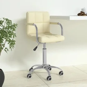 Silla de oficina giratoria de tela color crema de , Sillas de oficina - Ref: Foro24-334669, Precio: 89,42 €, Descuento: %