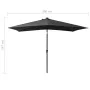 Sombrilla con LED y poste de acero gris antracita 2x3 m de vidaXL, Sombrillas - Ref: Foro24-313788, Precio: 75,46 €, Descuent...
