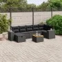 Garden sofa set 8 pieces and black synthetic rattan cushions by , Garden sets - Ref: Foro24-3265178, Price: 554,05 €, Discoun...