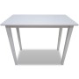 Mesa alta de madera blanca de vidaXL, Mesas de cocina y de comedor - Ref: Foro24-241701, Precio: 124,96 €, Descuento: %