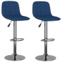 Taburetes de cocina 2 unidades tela azul de , Taburetes de cocina - Ref: Foro24-333949, Precio: 115,88 €, Descuento: %