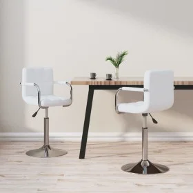 Sillas de comedor giratorias 2 unidades cuero sintético blanco de , Sillas de comedor - Ref: Foro24-334573, Precio: 126,22 €,...
