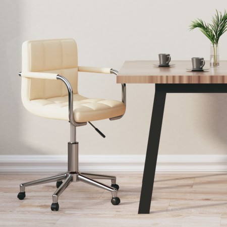 Silla de oficina giratoria de tela color crema de , Sillas de oficina - Ref: Foro24-334793, Precio: 106,53 €, Descuento: %