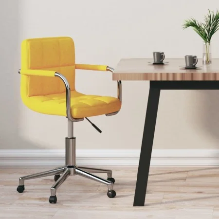 Silla de oficina giratoria de tela amarilla mostaza de , Sillas de oficina - Ref: Foro24-334798, Precio: 111,84 €, Descuento: %