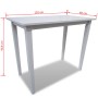 Mesa alta de madera blanca de vidaXL, Mesas de cocina y de comedor - Ref: Foro24-241701, Precio: 124,96 €, Descuento: %