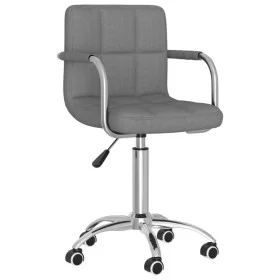 Silla de comedor giratoria tela gris claro de , Sillas de comedor - Ref: Foro24-3087969, Precio: 94,17 €, Descuento: %