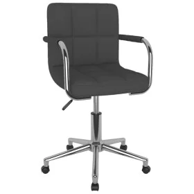 Silla de comedor giratoria tela gris oscuro de , Sillas de comedor - Ref: Foro24-3088156, Precio: 85,38 €, Descuento: %