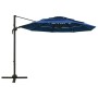 Sombrilla de 4 niveles con poste de aluminio azul 3x3 m de vidaXL, Sombrillas - Ref: Foro24-313835, Precio: 160,57 €, Descuen...