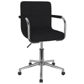 Drehbarer Esszimmerstuhl aus schwarzem Stoff von , Essstühle - Ref: Foro24-3088161, Preis: 100,47 €, Rabatt: %