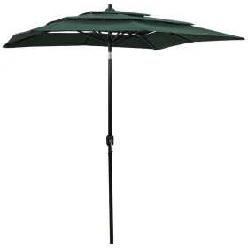 Sombrilla de 3 niveles con poste de aluminio verde 2x2 m de vidaXL, Sombrillas - Ref: Foro24-313845, Precio: 59,23 €, Descuen...