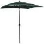 Sombrilla de 3 niveles con poste de aluminio verde 2x2 m de vidaXL, Sombrillas - Ref: Foro24-313845, Precio: 59,23 €, Descuen...