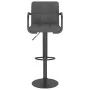 Taburete de cocina de terciopelo gris oscuro de , Taburetes de cocina - Ref: Foro24-334649, Precio: 84,45 €, Descuento: %