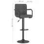 Taburete de cocina de terciopelo gris oscuro de , Taburetes de cocina - Ref: Foro24-334649, Precio: 84,45 €, Descuento: %
