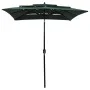 Sombrilla de 3 niveles con poste de aluminio verde 2x2 m de vidaXL, Sombrillas - Ref: Foro24-313845, Precio: 59,23 €, Descuen...
