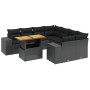 Set de sofás de jardín 8 piezas y cojines ratán sintético negro de , Conjuntos de jardín - Ref: Foro24-3272560, Precio: 640,4...