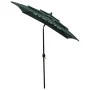 Sombrilla de 3 niveles con poste de aluminio verde 2x2 m de vidaXL, Sombrillas - Ref: Foro24-313845, Precio: 59,23 €, Descuen...