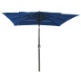 Sombrilla de 3 niveles con poste aluminio azul azure 2,5x2,5 m de vidaXL, Sombrillas - Ref: Foro24-313843, Precio: 78,27 €, D...