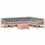 Juego de muebles jardín 7 pzas y cojines madera abeto Douglas en Conjuntos de jardín | Comprar online en Foru.es